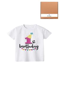 Its My 1st Birthday Party Boys and Girls Costume Tshirt Memorable Gift Idea Amazing Photoshoot Prop - Pink