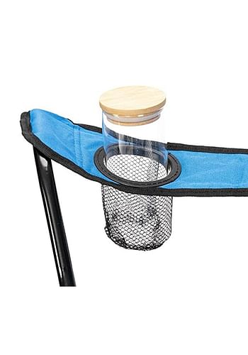 Folding Outdoor Beach Camping Chair with Cup Holder | Royal Blue