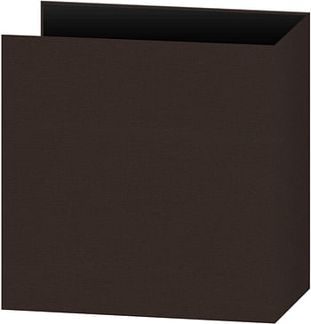 8.5x11 Fabric Frame 3-Ring Binder Scrapbook, Chocolate Brown