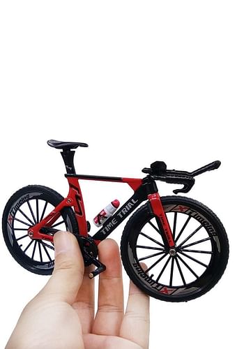 3 Pcs Trio - Die-Cast Racing Miniature Mountain Bikes Collection Toy | Perfect Gift For Kids - Red Blue & White