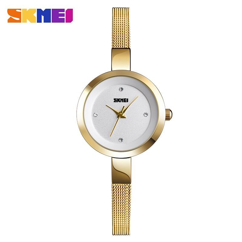 skmei 1390 Top Brand Outdoor Sports Watch Fashion Trendy Quartz Watch 30m Waterproof Casual Women Wrist Watch Gold /RG Gold