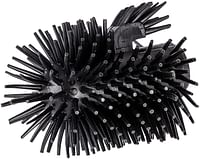 WENKO Silicone spare toilet brush head with rim cleaner - Ø 7,5 cm, Black