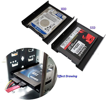 2 Pack HDD/SSD Mounting Bracket,2.5 to 3.5 Adapter,Hard Disk Drive Holder