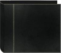 Pioneer TM-12BLKBLK 12 Inch by 12 Inch 3-Ring 2-Tone Cover Scrapbook Binder, Black on Black
