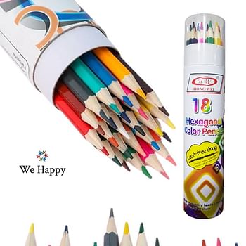 Advanced 18 Color Hexagon Pencils Set For Children | Learning & Exploration