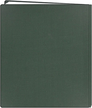 Pioneer 12 Inch by 15 Inch Postbound Family Treasures Deluxe Fabric Memory Book, Hunter Green