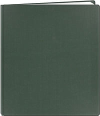 Pioneer 12 Inch by 15 Inch Postbound Family Treasures Deluxe Fabric Memory Book, Hunter Green