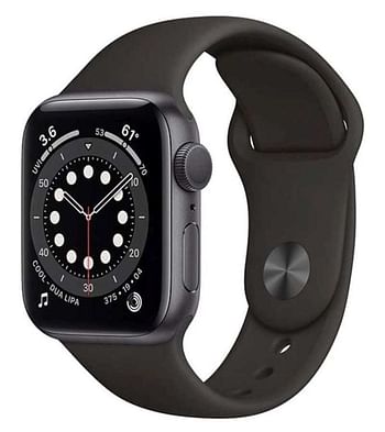 Apple Watch Series 6-44 mm GPS Space Gray Aluminium Case with Black Sport Band