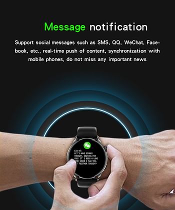 GT5 Smart Watch 1.32 Inch Full Touch Screen Bluetooth Call Remote Music Control  Wireless Charger Smartwatch Heart Rate Sleep Monitor - Black
