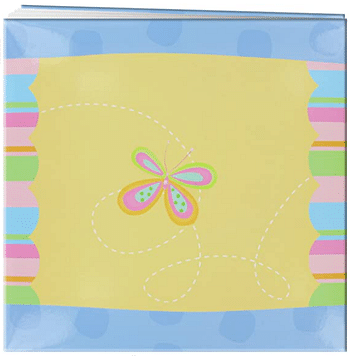 Pioneer 12 Inch by 12 Inch Postbound Applique Cover Memory Book, Butterfly