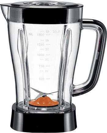 Kenwood Blender Smoothie Maker 500W 1.5L With Grinder Mill, Chopper Mill, Ice Crush Function Blp15.360Bk Black