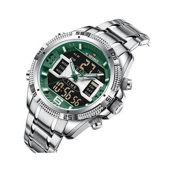 NAVIFORCE NF9201 Men Sport Military Luminous Digital Quartz Luxury Gold 3ATM Waterproof Wrist watch S/GN