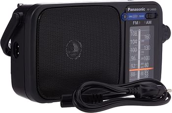 Panasonic RF-2400D Panasonic RF-2400D Portable Radio AM/FM 2Band Receiver Black