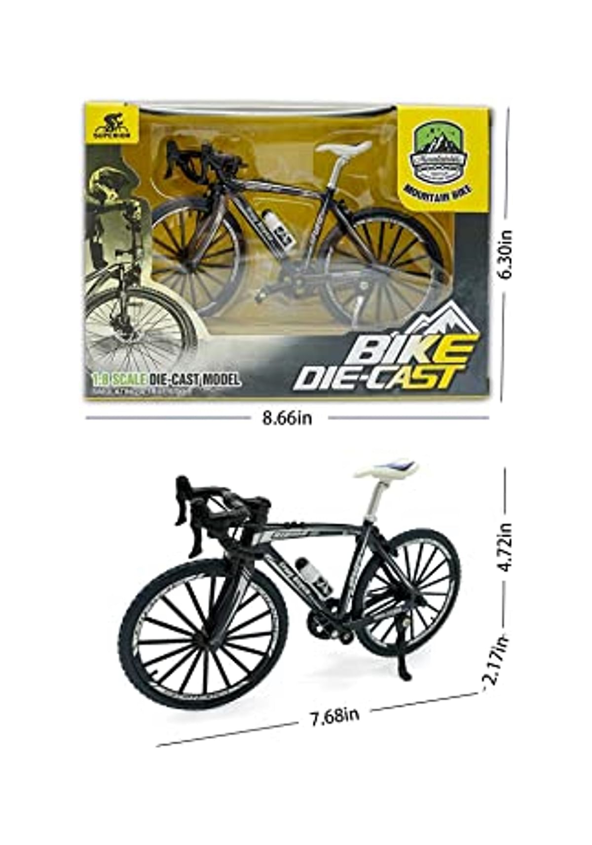 Die-Cast Racing Miniature Bikes Collection Toy | Collectable & Perfect Gift For Kids - Black