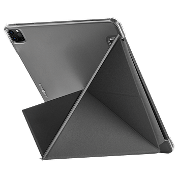 Case-Mate iPad Pro 12.9"  4th Gen. 2020 Multi Stand Folio Case - Leather Origami Design w/ 360 Protection, Transparent Back w/ Multiple Viewing Mode, Auto Sleep/Wake - Black