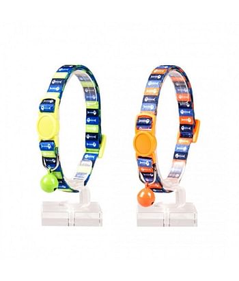 Duvo Cat Collar  Nylon Mixed Colors -  Fish Bones 1