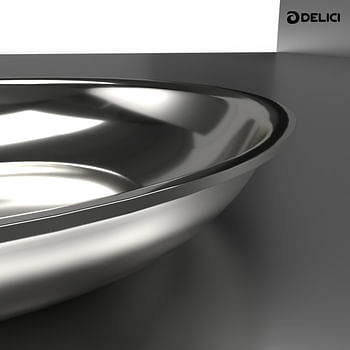 DELICI DTFP26 Tri-Ply Stainless Steel Fry Pan with Premium SS Handle