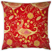 Mon Desire Decorative Throw Pillow Cover, Red/Yellow, 44 x 44 cm, MDSYST3987