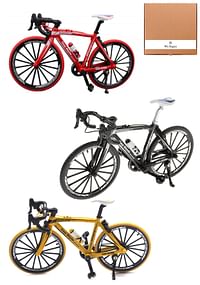 3 Pcs Trio - Die-Cast Racing Miniature Bikes Collection Toy | Collectable & Perfect Gift For Kids - Black, Red & Yellow