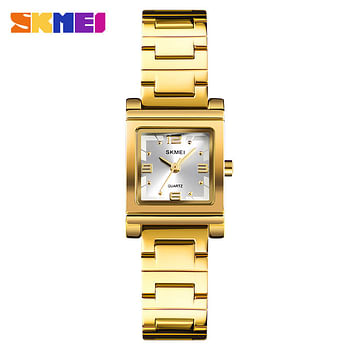 Skmei 1388 Quartz Ladies Watch Waterproof Women Bracelet  Stainless - Gold