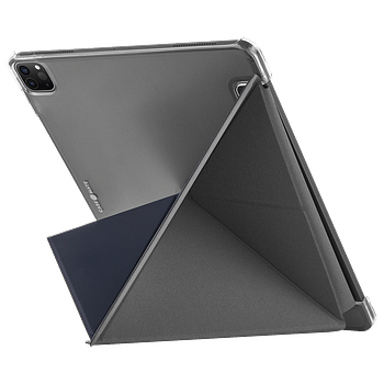 Case-Mate iPad Pro 12.9"  4th Gen. 2020 Multi Stand Folio Case - Leather Origami Design w/ 360 Protection, Transparent Back w/ Multiple Viewing Mode, Auto Sleep/Wake - Blue