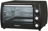 Impex  1800W 45 Litre Oven Toaster Grill (OTG) with Convection and Rotisserie Function 100-250 Temperature setting, Black