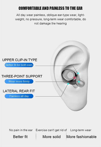 True wireless earbuds 2000mAh LCD Display F9 5.0 TWS IPX5 Waterproof Touch Control Bluetooth v 5.0 Earphones Mini Wireless Stereo Bluetooth Headset, Wireless Charging Case, easy pairing ios,android