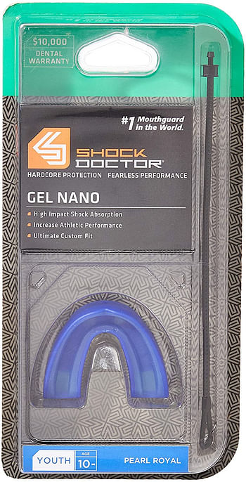 Shock Doctor Gel Nano Convertible Mouthguard (Pearl Carbon, Adult)