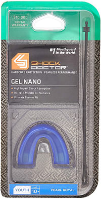 Shock Doctor Gel Nano Convertible Mouthguard (Pearl Carbon, Adult)