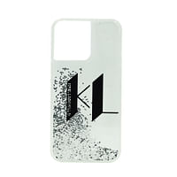Karl Lagerfeld Liquid Glitter Big Kl Hard Case For Iphone 14 Pro Max Silver