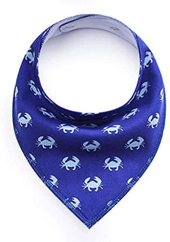 AL Kidz Bandana Bibs Organic 100% Cotton 4 sets/pack - shark and crab