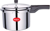 Impex  Induction Base Aluminium Pressure Cooker with Outer Lid 5 Litres, Silver