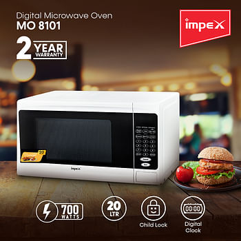 Impex MO 8101 20 litre Digital Microwave Oven with Digital Clock