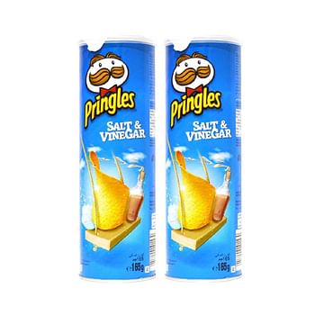 Pringles Chips Salt & Vinegar Flavour 165g (Pack of 2 pieces)
