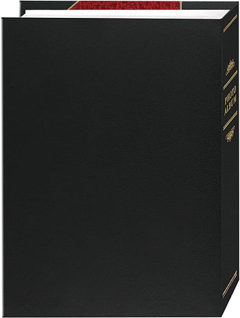 Pioneer LBT-57/R Photo Albums 50-Pocket Red and Black Ledger Style Leatherette Cover Photo Album for 5 by 7-Inch Prints