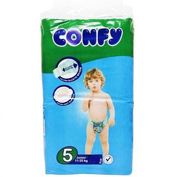 Confy No. 5 Junior 11-25KG Diaper, 7 Pieces