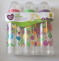 Parent's Choice Baby Bottles, 260 ml, 3 Count Girls