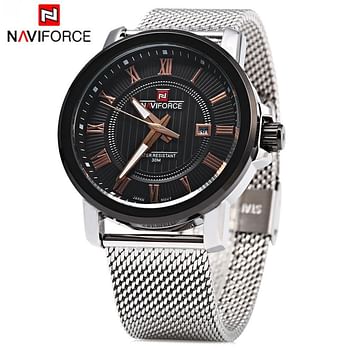 Naviforce Dress Watch For Men Analog-Digital Stainless Steel - NF9052M