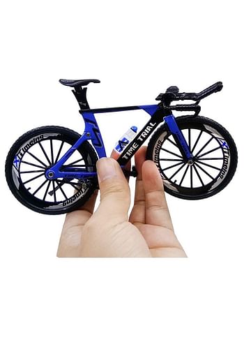 We Happy Time Trail Die-Cast  Miniature Toy Racing Bikes Collection Scale 1:10 (Blue & Black)