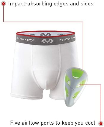 Mcdavid Youth Brief w/Athletic Cup, Boys Cup Underwear  Includes Baseball Cup  Peewee  22-23