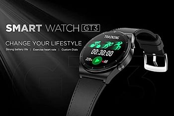G-Tab GT3 Smart Watch with Bluetooth Calling, Large Battery, Heart Rate, Sleep, Blood Pressure and Exercise Monitoring, Sports (Black)