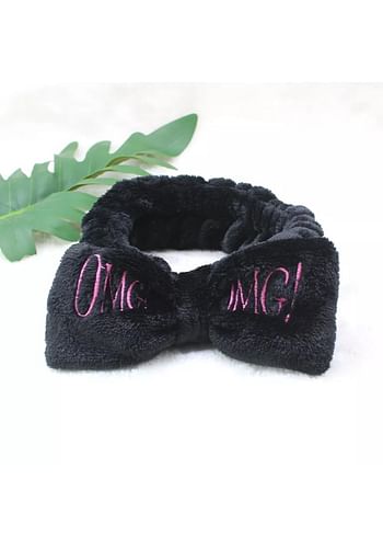 Double Dare OMG! Hair Band Accessories – Perfect for Facial Cleansing, Relaxing bath, Applying makeup & Spa | Black