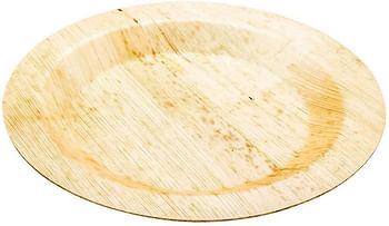 Bamboo Leaf Dinner Plate, Round Bamboo Leaf Plate - Large, Entree - 9" - 50ct Box - Restaurantware