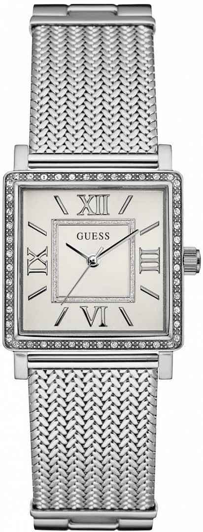 Guess Women's Silver Dial Stainless Steel Band Watch- W0826L1