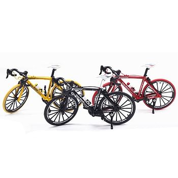 3 Pcs Trio - Die-Cast Racing Miniature Bikes Collection Toy | Collectable & Perfect Gift For Kids - Black, Red & Yellow