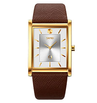 SKMEI 9256 Fashion Design Quartz Watches Men Water Resistant Luxury Date & Time G/S
