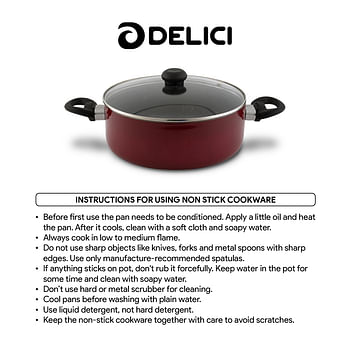 DELICI ASP24ME Superior Aluminium Body Saucepan