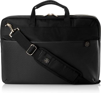 HP Top load 15.6" Pavilion Briefcase, Duotone Briefcase, Accent Black/Gold/ Silver