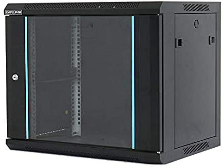 ZLINK Wall Mount Sever Cabinet 600x450x 15U - Cabinet - With 1pc Toughened glass front door -2pcs side removable panels