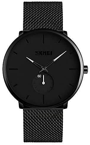 SKMEI 9185 Fashion Quartz Stainless Steel Waterproof Casual Watch for Men